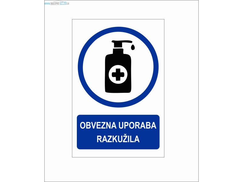 Obvezna uporaba razkuzila