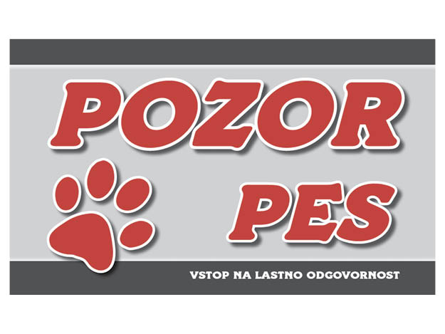 Pasja tablica pozor pes 2