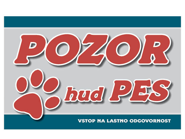 Pasja tablica pozor pes 3