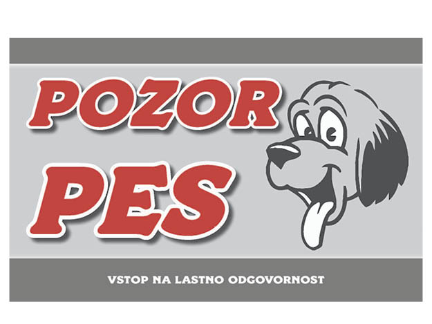 Pasja tablica pozor pes 4