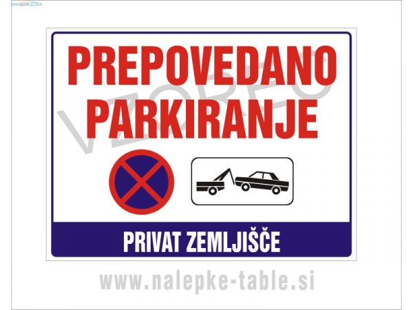 prepovedano parkiranje